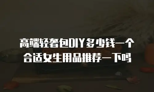 高端轻奢包DIY多少钱一个合适女生用品推荐一下吗
