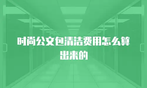 时尚公文包清洁费用怎么算出来的