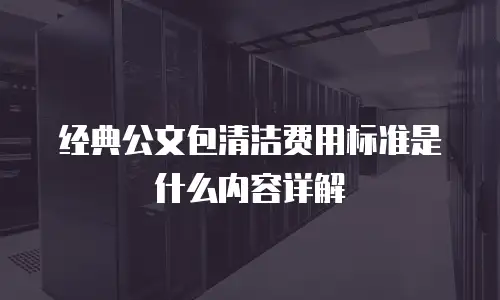 经典公文包清洁费用标准是什么内容详解