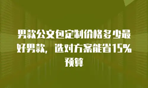 男款公文包定制价格多少最好男款，选对方案能省15%预算