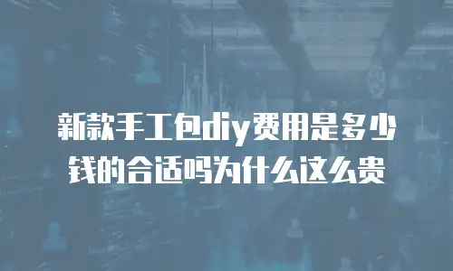 新款手工包diy费用是多少钱的合适吗为什么这么贵
