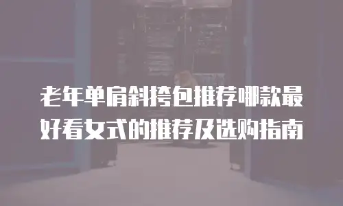 老年单肩斜挎包推荐哪款最好看女式的推荐及选购指南