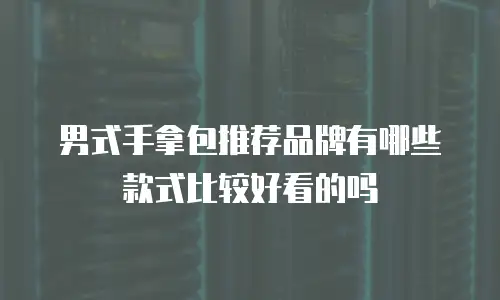 男式手拿包推荐品牌有哪些款式比较好看的吗