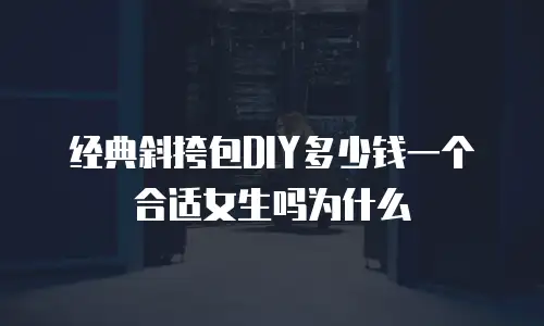 经典斜挎包DIY多少钱一个合适女生吗为什么