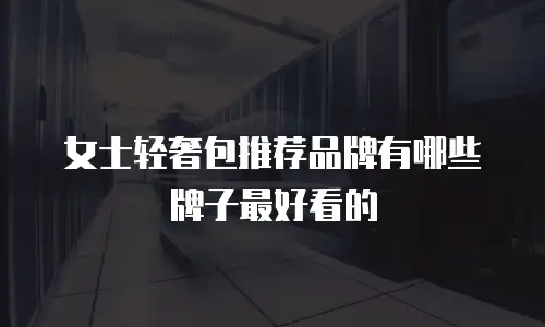女士轻奢包推荐品牌有哪些牌子最好看的