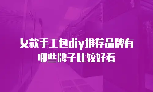 女款手工包diy推荐品牌有哪些牌子比较好看