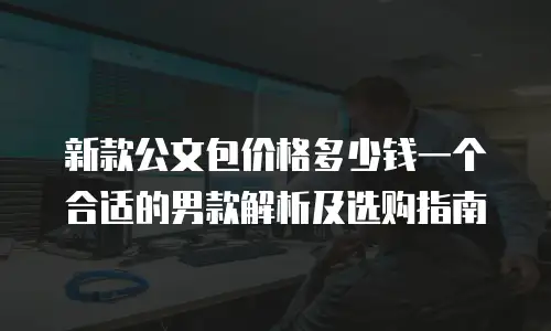 新款公文包价格多少钱一个合适的男款解析及选购指南