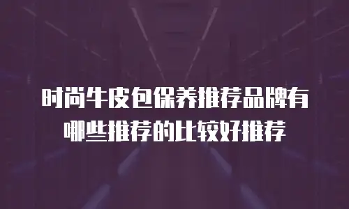 时尚牛皮包保养推荐品牌有哪些推荐的比较好推荐