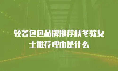 轻奢包包品牌推荐秋冬款女士推荐理由是什么