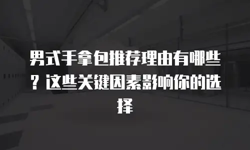 男式手拿包推荐理由有哪些？这些关键因素影响你的选择