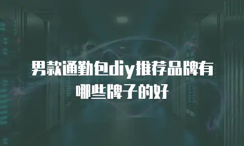 男款通勤包diy推荐品牌有哪些牌子的好