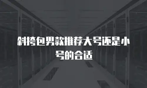 斜挎包男款推荐大号还是小号的合适