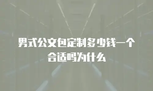 男式公文包定制多少钱一个合适吗为什么