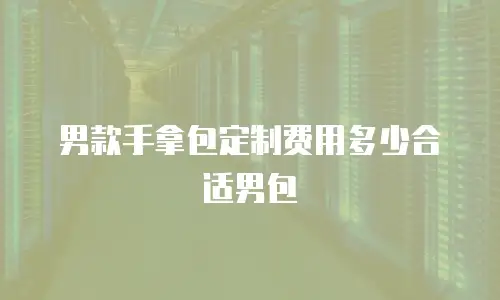 男款手拿包定制费用多少合适男包