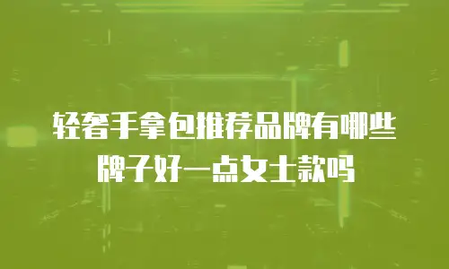 轻奢手拿包推荐品牌有哪些牌子好一点女士款吗