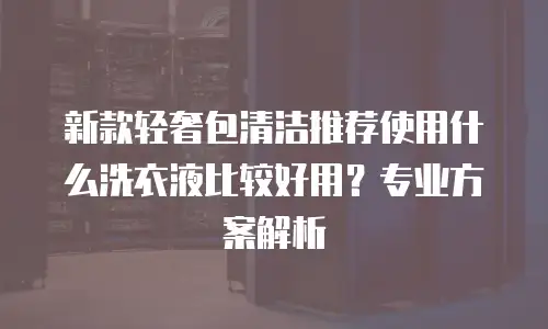 新款轻奢包清洁推荐使用什么洗衣液比较好用？专业方案解析