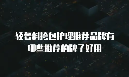 轻奢斜挎包护理推荐品牌有哪些推荐的牌子好用