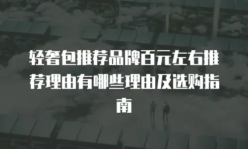 轻奢包推荐品牌百元左右推荐理由有哪些理由及选购指南