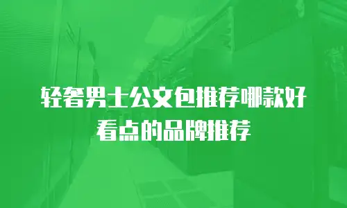 轻奢男士公文包推荐哪款好看点的品牌推荐