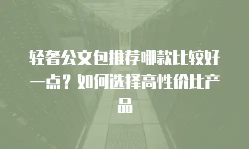 轻奢公文包推荐哪款比较好一点？如何选择高性价比产品