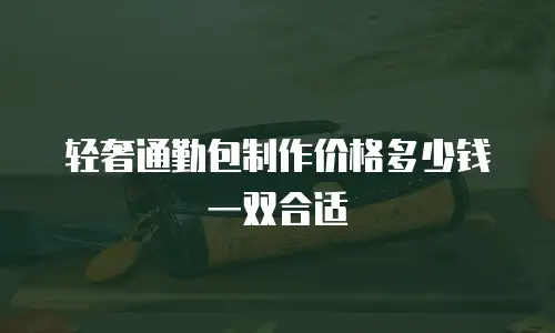 轻奢通勤包制作价格多少钱一双合适
