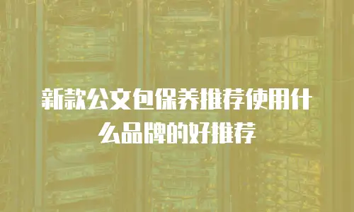 新款公文包保养推荐使用什么品牌的好推荐