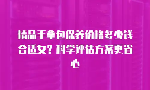 精品手拿包保养价格多少钱合适女？科学评估方案更省心