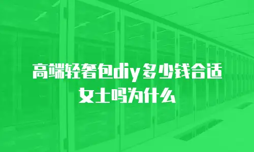 高端轻奢包diy多少钱合适女士吗为什么