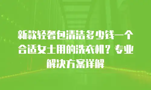 新款轻奢包清洁多少钱一个合适女士用的洗衣机？专业解决方案详解