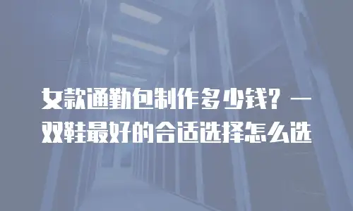女款通勤包制作多少钱？一双鞋最好的合适选择怎么选