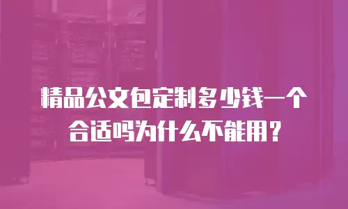 精品公文包定制多少钱一个合适吗为什么不能用？