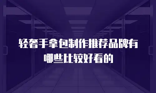 轻奢手拿包制作推荐品牌有哪些比较好看的