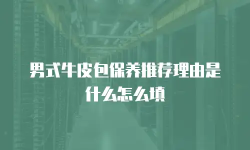 男式牛皮包保养推荐理由是什么怎么填