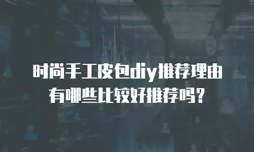 时尚手工皮包diy推荐理由有哪些比较好推荐吗？