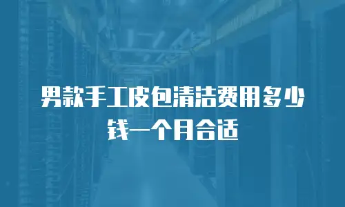 男款手工皮包清洁费用多少钱一个月合适