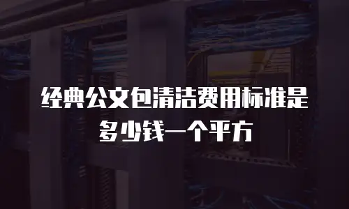 经典公文包清洁费用标准是多少钱一个平方