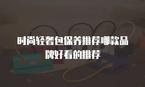 时尚轻奢包保养推荐哪款品牌好看的推荐