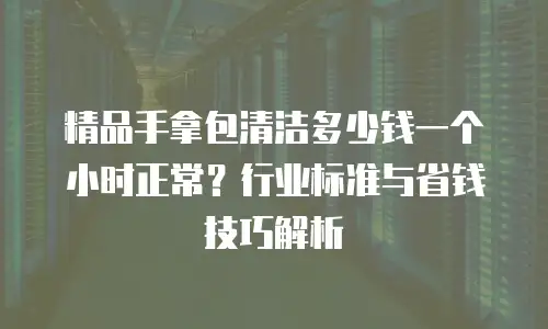 精品手拿包清洁多少钱一个小时正常？行业标准与省钱技巧解析
