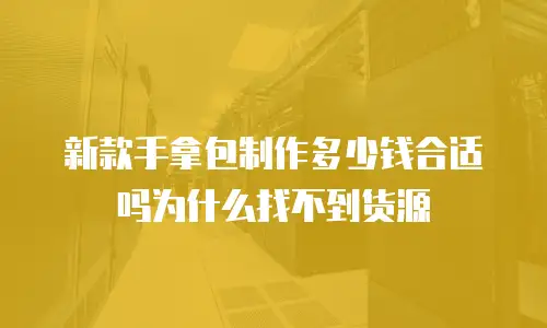 新款手拿包制作多少钱合适吗为什么找不到货源