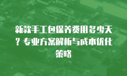 新款手工包保养费用多少天？专业方案解析与成本优化策略
