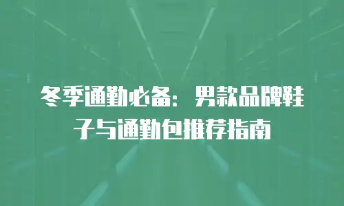 冬季通勤必备：男款品牌鞋子与通勤包推荐指南