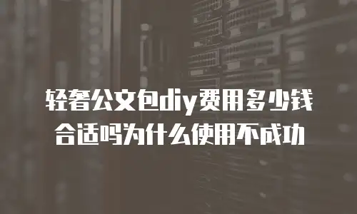 轻奢公文包diy费用多少钱合适吗为什么使用不成功