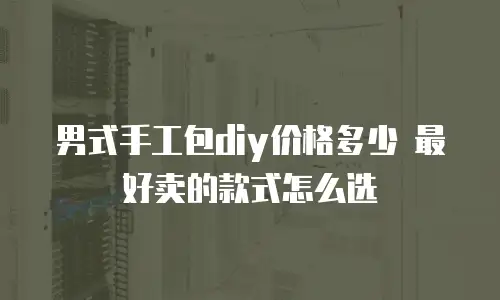 男式手工包diy价格多少 最好卖的款式怎么选
