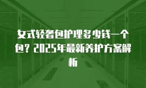 女式轻奢包护理多少钱一个包？2025年最新养护方案解析