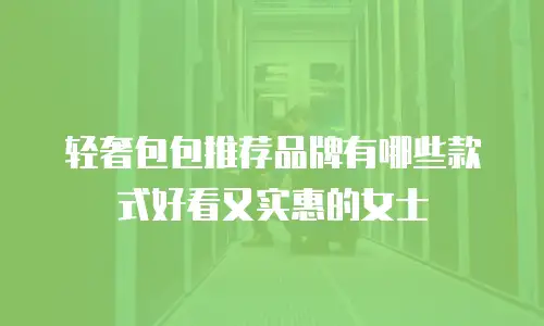 轻奢包包推荐品牌有哪些款式好看又实惠的女士