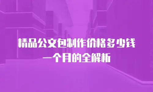 精品公文包制作价格多少钱一个月的全解析