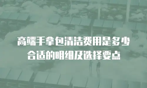 高端手拿包清洁费用是多少合适的明细及选择要点