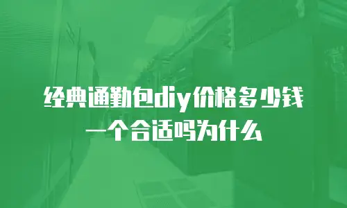 经典通勤包diy价格多少钱一个合适吗为什么