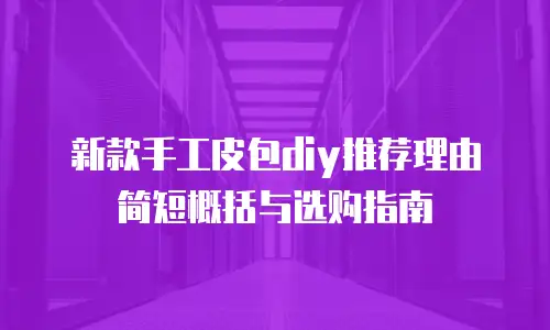 新款手工皮包diy推荐理由简短概括与选购指南