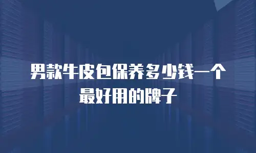 男款牛皮包保养多少钱一个最好用的牌子